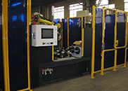 robotic welding cell fencing assembly machine cell automation custom machine HMI controls