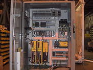dedicated welding machine plc controls electrical design panel build wireways routing schematic layout sensors controls engineering