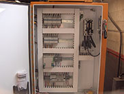 plc large electrical box cabinet panel build electric buildout wiring schematic diagram machine control automated operation sensing pneumatic