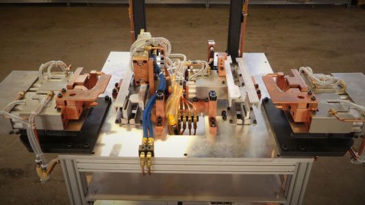 Weld Fixture on Extruded Aluminum Stand